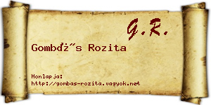 Gombás Rozita névjegykártya